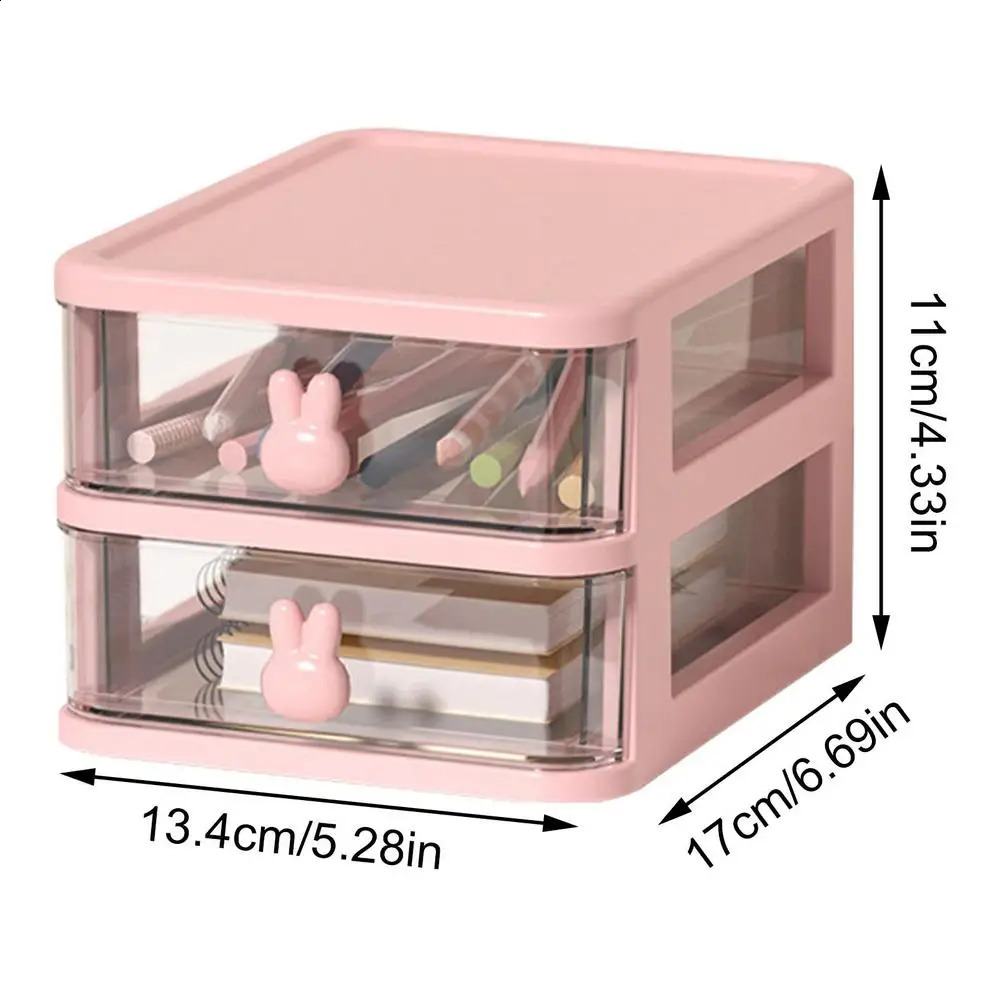 Skrivbordsorganisatör Desktop Storage med lådor för konsthantverk Stationär kosmetik Lagring av rack Hemlåda Penhållare 240125