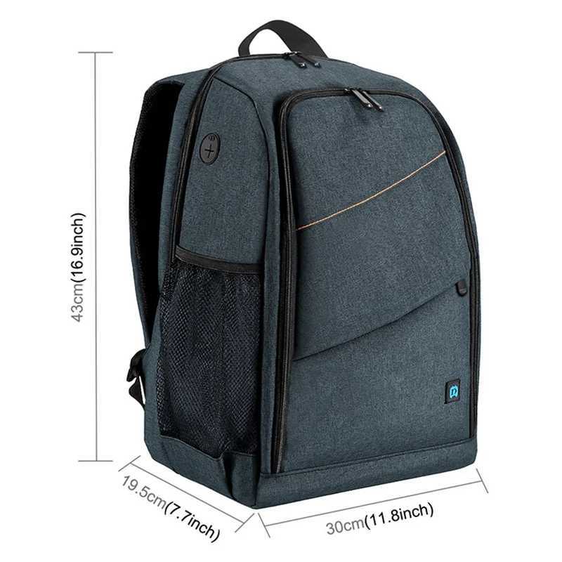 Bolsa de accesorios para cámara, bolsa portátil para exteriores, impermeable, a prueba de arañazos, mochila de doble hombro para ordenador portátil DSLR YQ240204