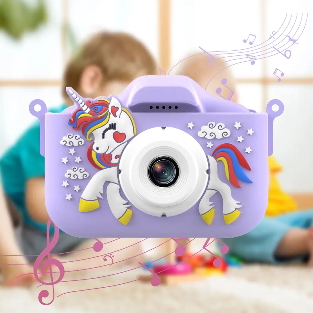 Çocuk Kamera 1080p HD Toddler Dijital Video Kamera Mini Cam Renk Ekran Dijital Kamera Çocuk Doğum Güvencesi Oyuncakları Hafıza Kartı ile Çocuklar İçin Oyuncaklar