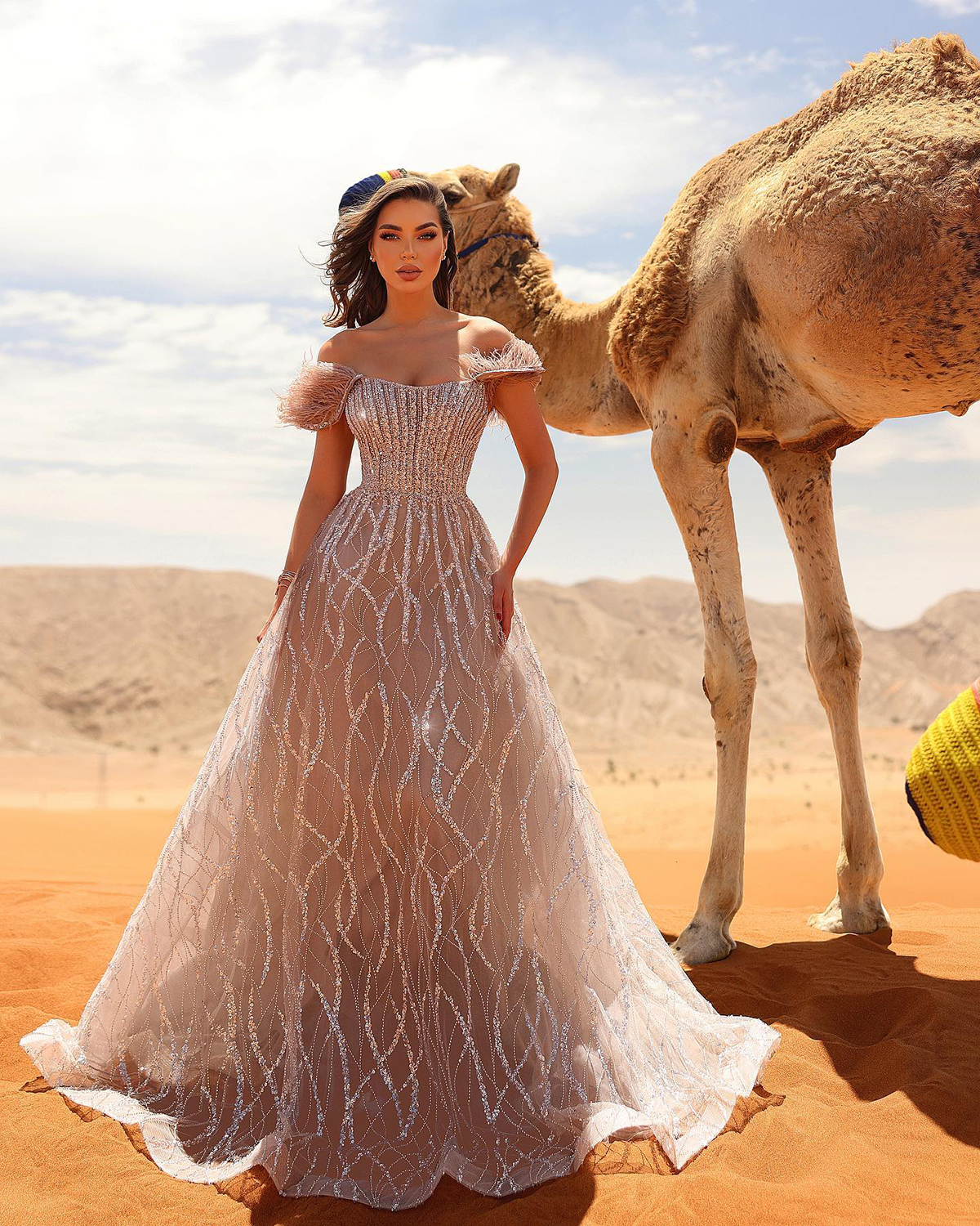 Moda vestidos de noite lantejoulas penas vestidos de baile fora do ombro uma linha princesa feito sob encomenda para vestidos de festa formais mais tamanho