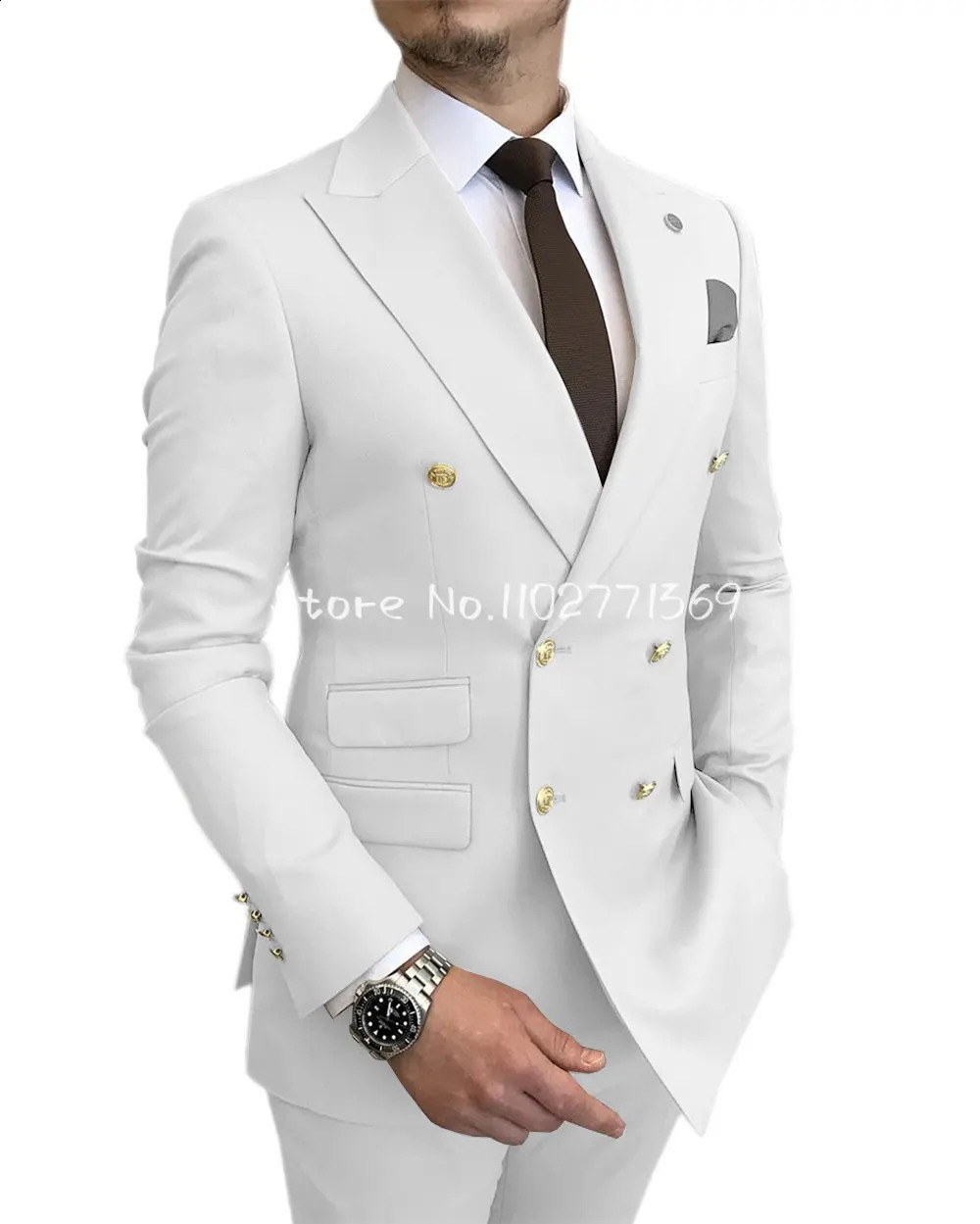 Double Breasted Business Men passar Bourgogne Två stycken Slim Fit High Quality Suit for Wedding Party Prom Man Suits Costume Homme 240125
