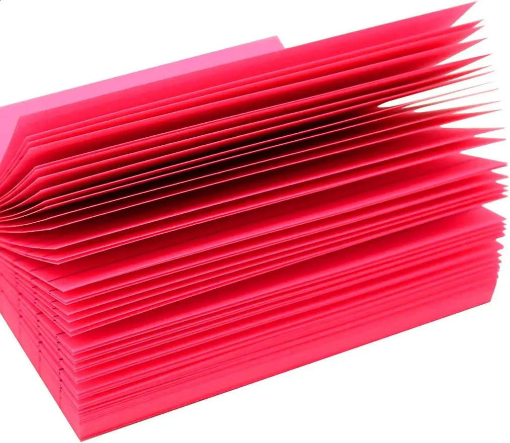 ملاحظات لزجة مبطنة 3 × 3 بوصات لون ساطع محكم منصات الذات سهلة النشر لمكتب المنزل المدرسي رقم دفتر Padspack 240119