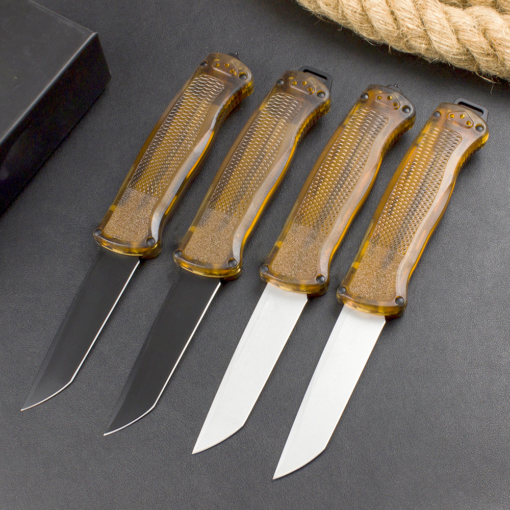 NOWOŚĆ 5370 AUTO TACTICAL Knife CPM-Cruwear Black/Stone Wash Blade CNC PEI Kamping na zewnątrz noża EDC z pudełkiem detalicznym