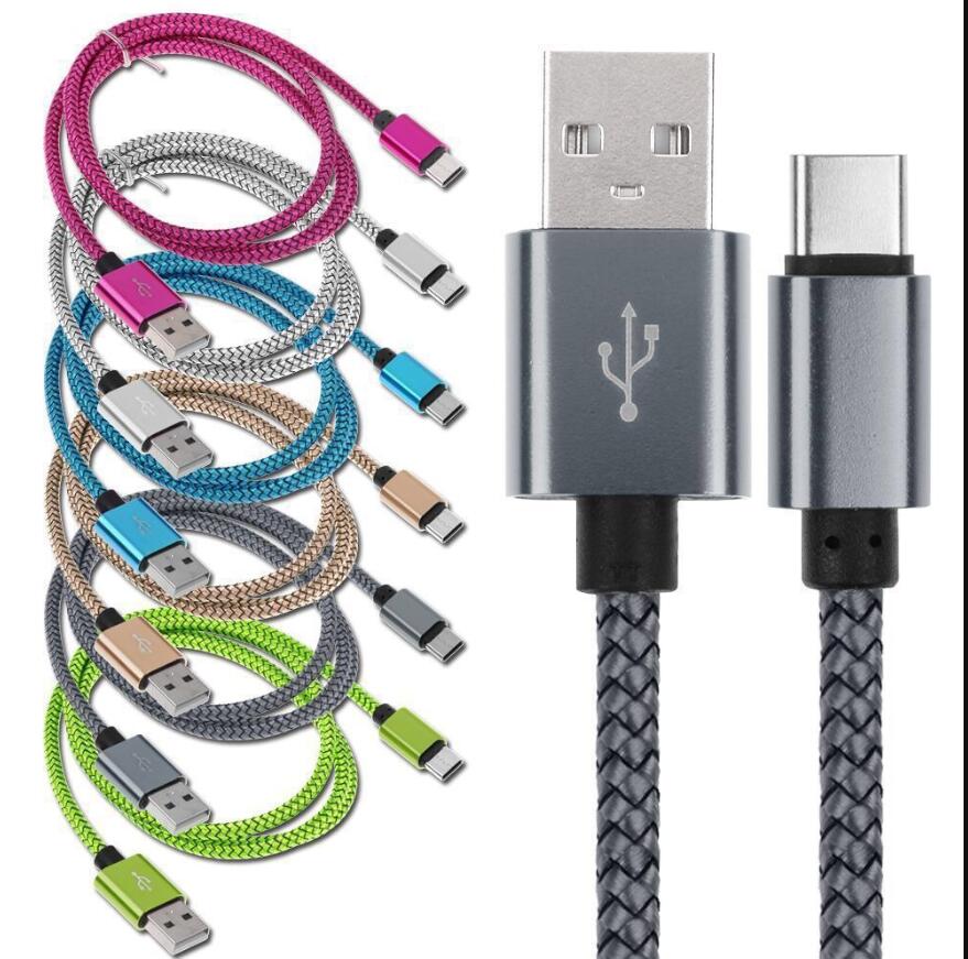 PD 60 W USB C auf C Nylon geflochtenes USB Typ C Kabel 2,4 A Schnelllade-USB-Datenkabel