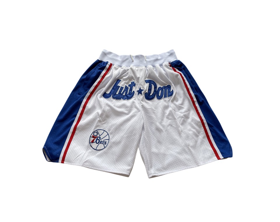Street basketball sports pants Pocket pants Tight-embroidered monogram zipper pocket pants Street unisex quarter pants