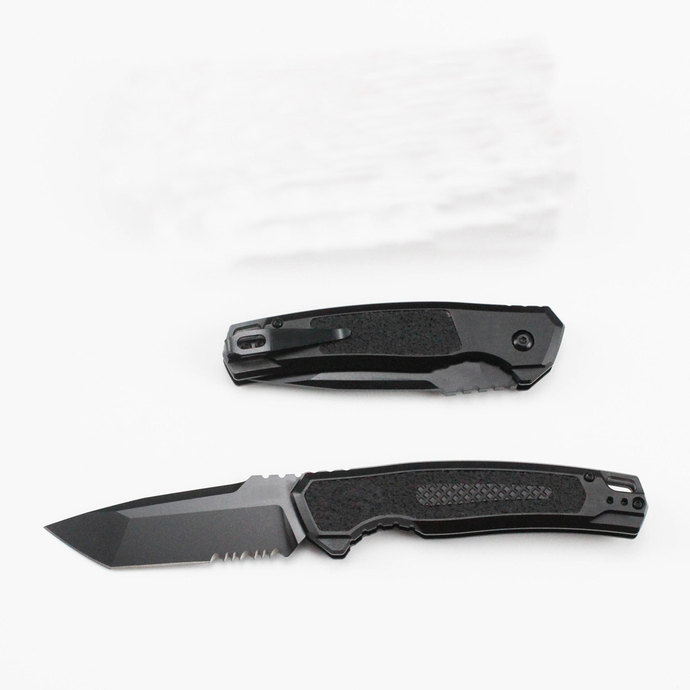 Offerta speciale KS7105 Lancio 16 Coltello tattico AUTO CPM154 Lama seghettata rivestita in titanio CNC Manico in alluminio aeronautico Campeggio esterno Escursionismo Coltelli tascabili EDC