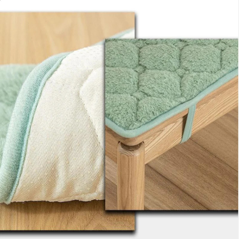 Multi tamanho macio e grosso pelúcia longo banco almofada sofá de madeira maciça retangular decoração para casa outono inverno uso 240123