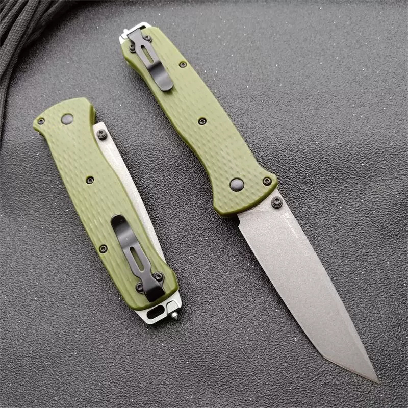 Outdoor BM 537 Folding Knife Glass Fiber Handle Camping Self Defense Safety Pocket Knives EDC tool