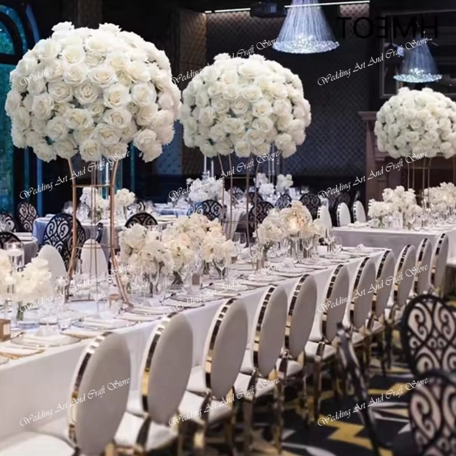 Sem suporte arranjos de bolas de flores de seda de casamento por atacado bolas de flores artificiais para decoração de peças centrais de mesa de casamento 550