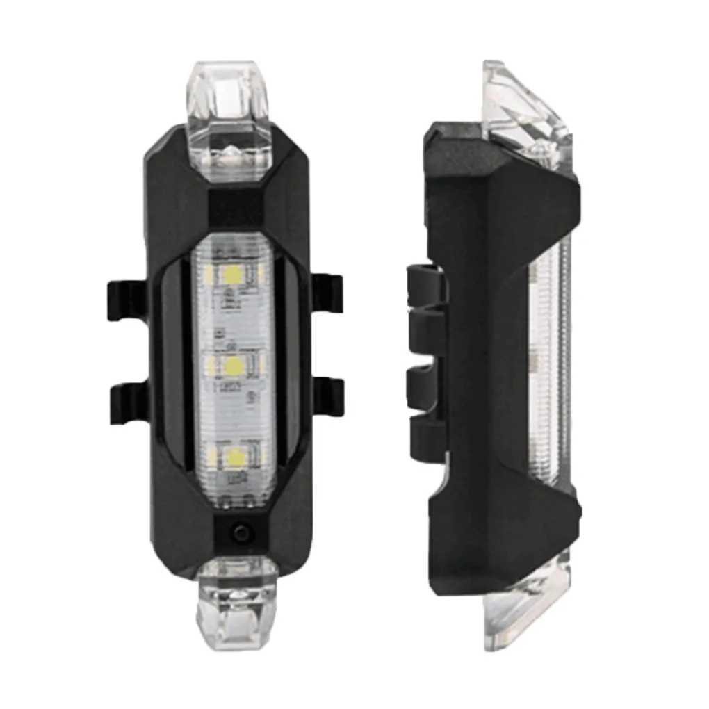 Outros acessórios de iluminação 5 LED luz de bicicleta à prova d'água luz traseira traseira LED USB recarregável mountain bike luz de ciclismo lâmpada traseira luz de advertência de segurança YQ240205