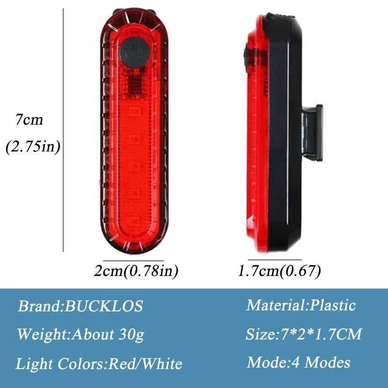 Andra belysningstillbehör Mini Taillight USB CONCHARABLE Front Light Back Red White Lamp Sport Camping YQ240205