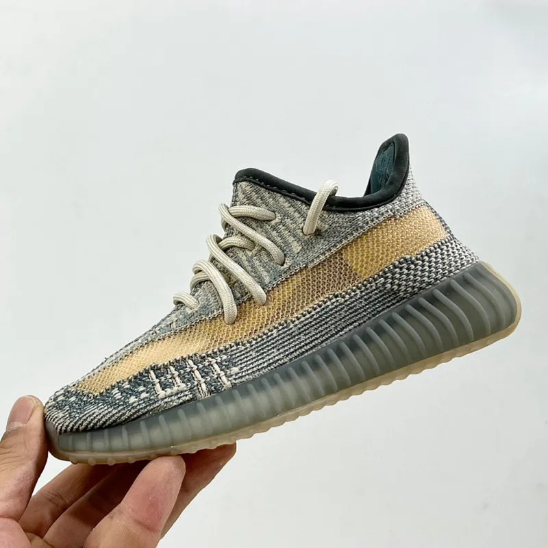 Kids yeezys ayakkabı çocuk spor ayakkabıları boyut 7.5c-3y çocuk çocuklar Gilrs Tasarımcı Çalışma Volt Toddler Bebekler Kızlar Açık Siyah Mavi Eur 24-35