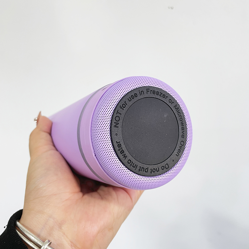 Entrepôt américain 20oz couleur macaron mat maigre droite vierge sublimation lecteurs de musique gobelets en acier inoxydable chargement USB haut-parleur sans fil pour sports de plein air