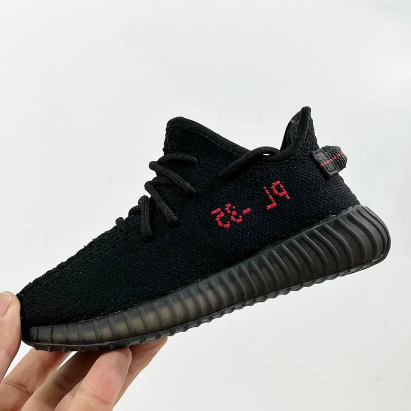 Kids yeezys ayakkabı çocuk spor ayakkabıları boyut 7.5c-3y çocuk çocuklar Gilrs Tasarımcı Çalışma Volt Toddler Bebekler Kızlar Açık Siyah Mavi Eur 24-35