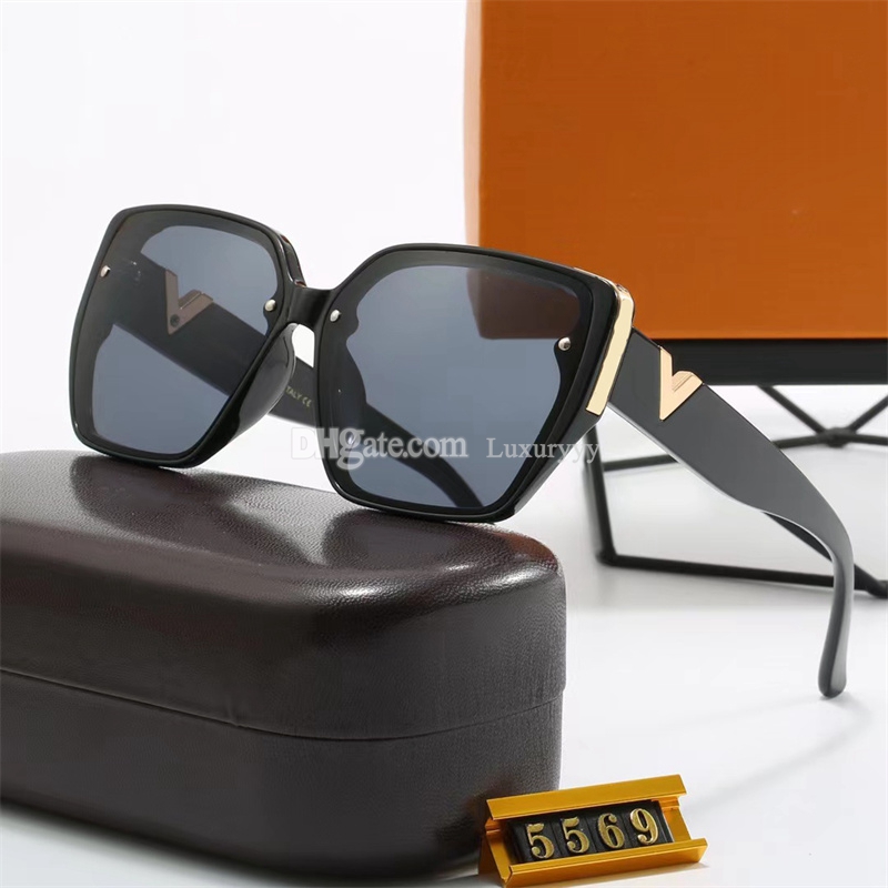 Óculos de sol de designer de moda de luxo para mulheres homens óculos mesmos óculos de sol que Lisa Beach Street Foto Pequenos Sunnies Metal Full Frame com Caixa de Presente