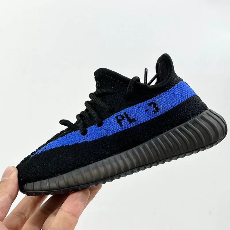 Kids yeezys ayakkabı çocuk spor ayakkabıları boyut 7.5c-3y çocuk çocuklar Gilrs Tasarımcı Çalışma Volt Toddler Bebekler Kızlar Açık Siyah Mavi Eur 24-35