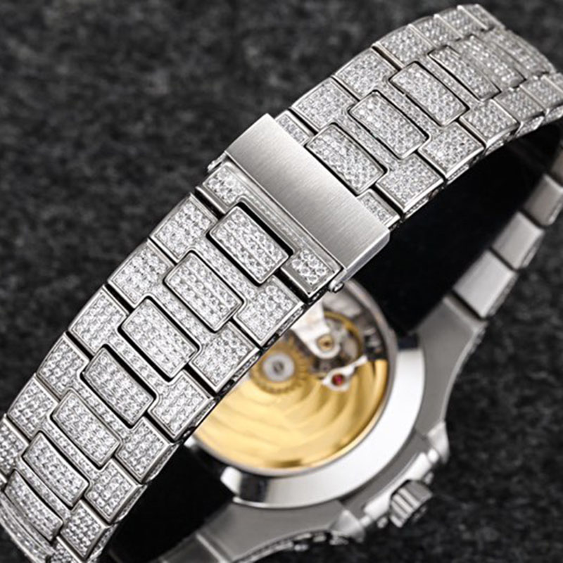 Shiny Diamond Watch Men Designer Watches luxury high quality 41mm Automatic Mechanical Movement Stainless Steel BSapphire Waterproof Business Wristwatch