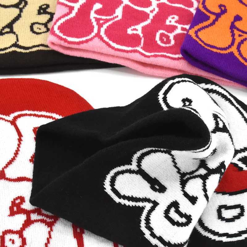 Gorros/gorras de calavera Top Tier Broken Heart Y2K beanie Skully Hip Hop Fashion en rosa YQ240207