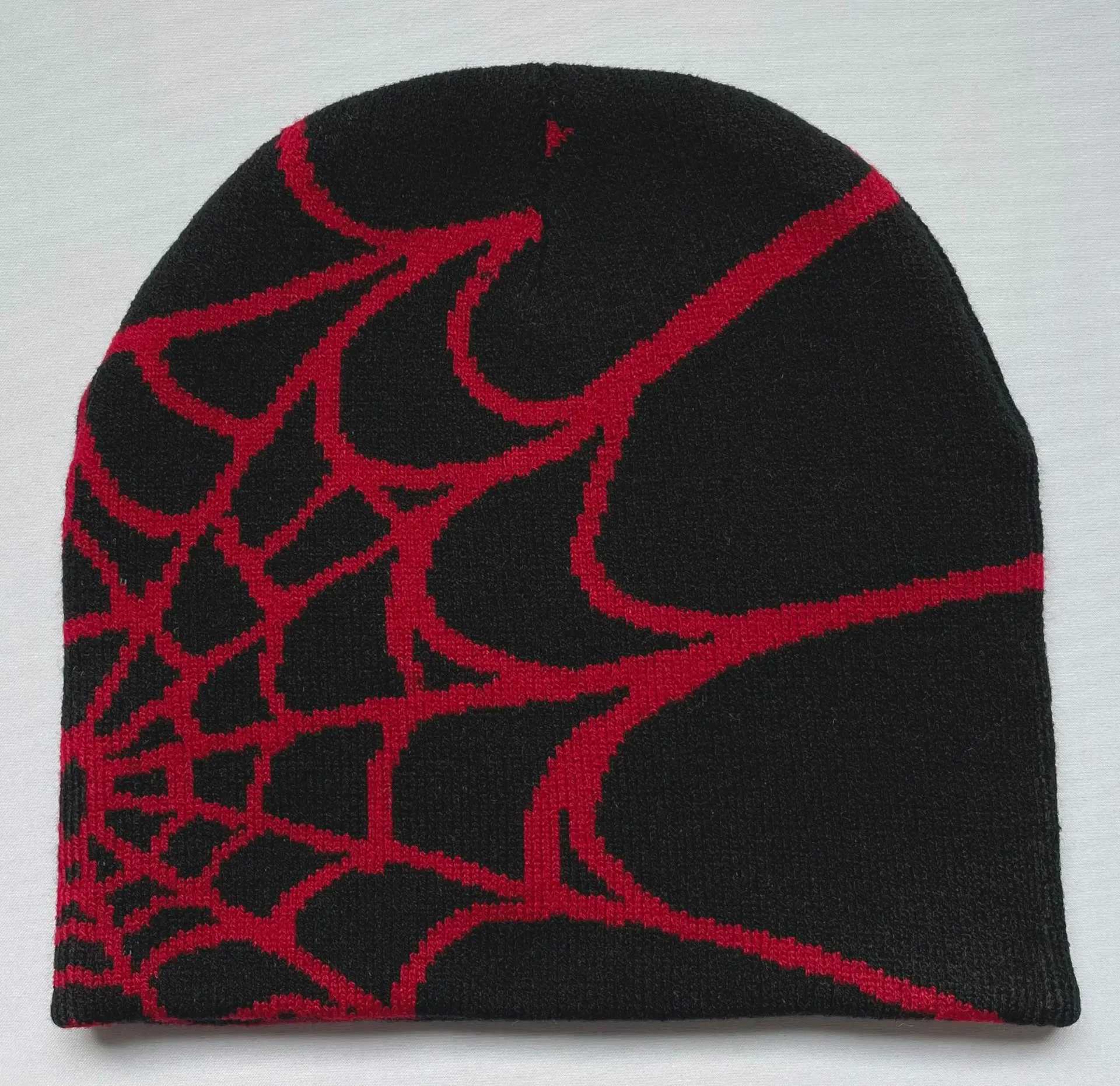 Beanie/Skull Caps Goth Spider Web Hat Men Women Knitted Beanie Y2K Vintage Baggy Slouchy Wool Cap Hip-hop Warm Fashion Bonnet Elastic Chic Skull YQ240207