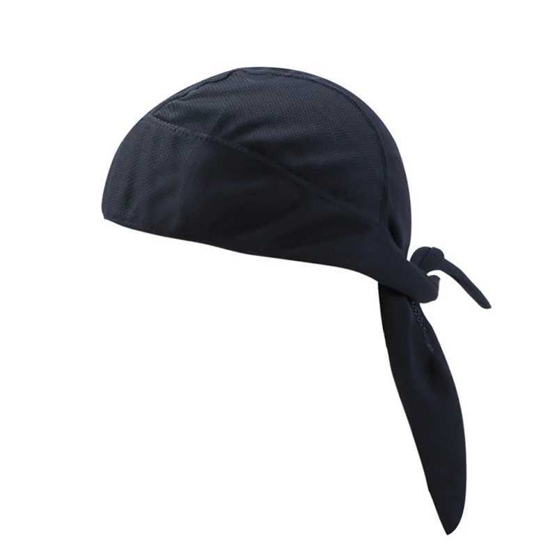 Bonnet/Crâne Casquettes Cyclisme Crâne Cap Foulard Bonnet Léger Réglable Coton Biker Chapeau Bandeau D'été Hommes Courir Équitation Bandana Foulard YQ240207