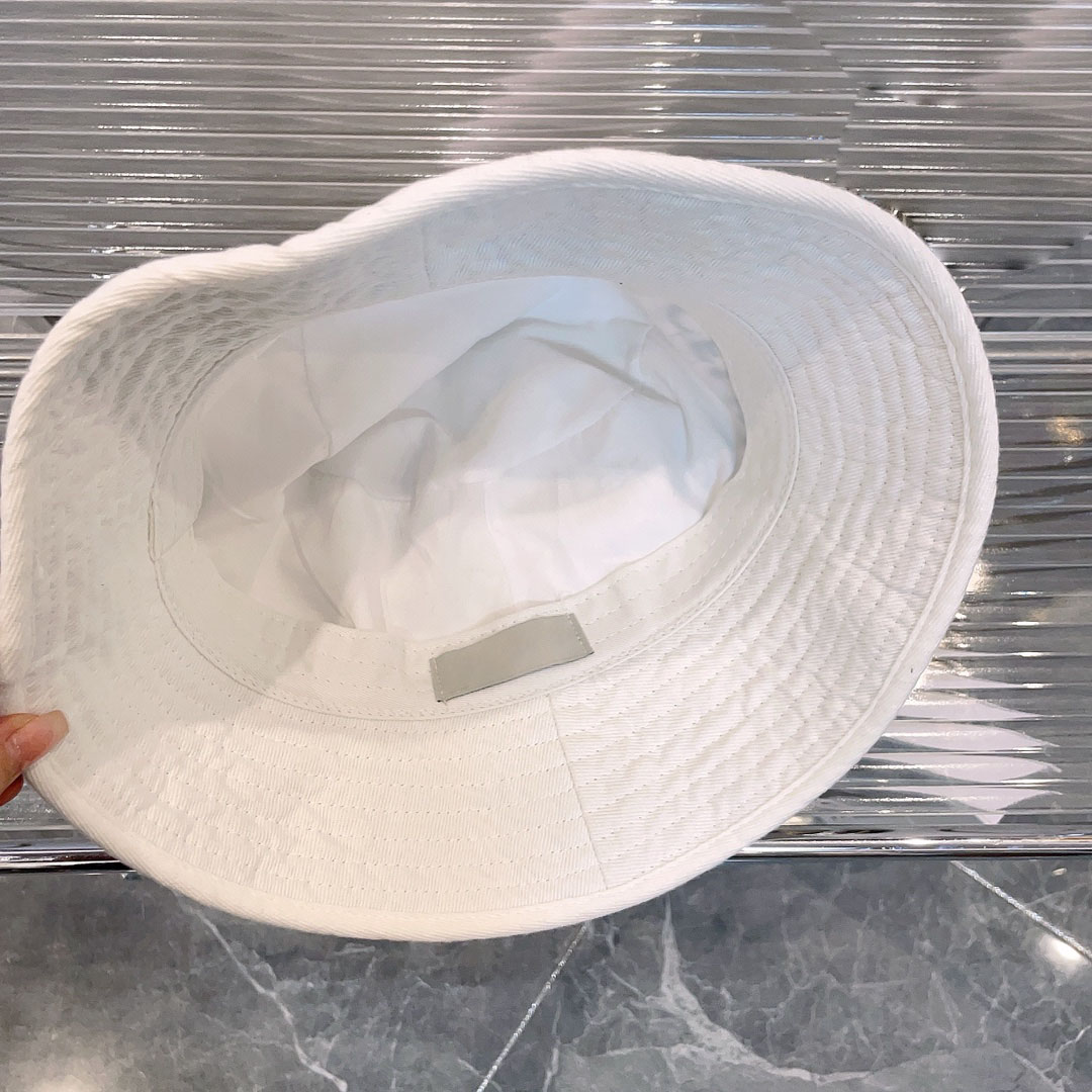 Women's denim designer bucket hat embroidered letters solid colorful travel wide brim sun hats UV resistant versatile beach hat