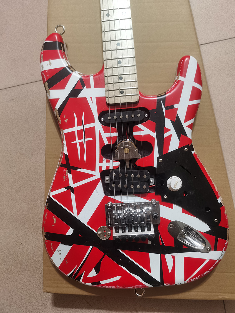 OEM Relic E VH Electric Guitar, Maple Harp Head, Dollar Znak, Floyd Rose Vibrato, gitara pamiątkowa, w magazynie, wysyłka szybko