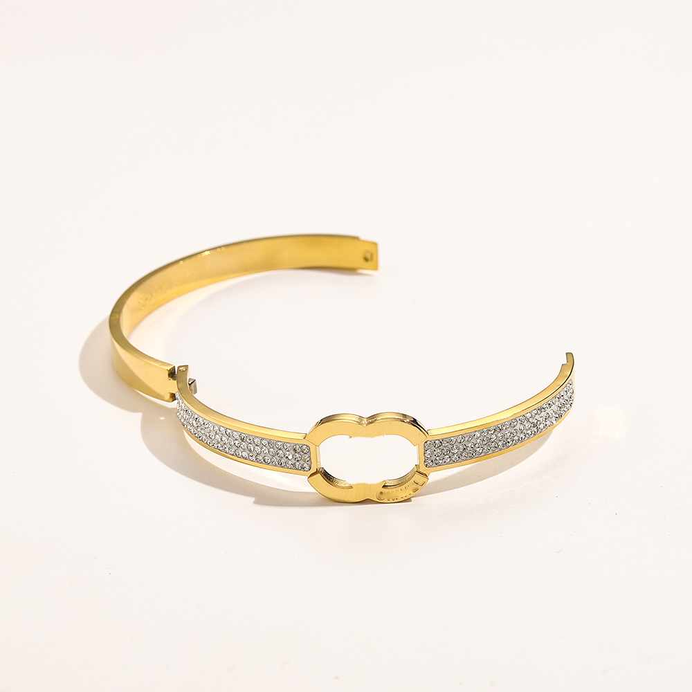 Bracelet bracelet de créateur bracelets de luxe bracelet avec diamants simple mode polyvalente avec bijoux de petite amie de tempérament