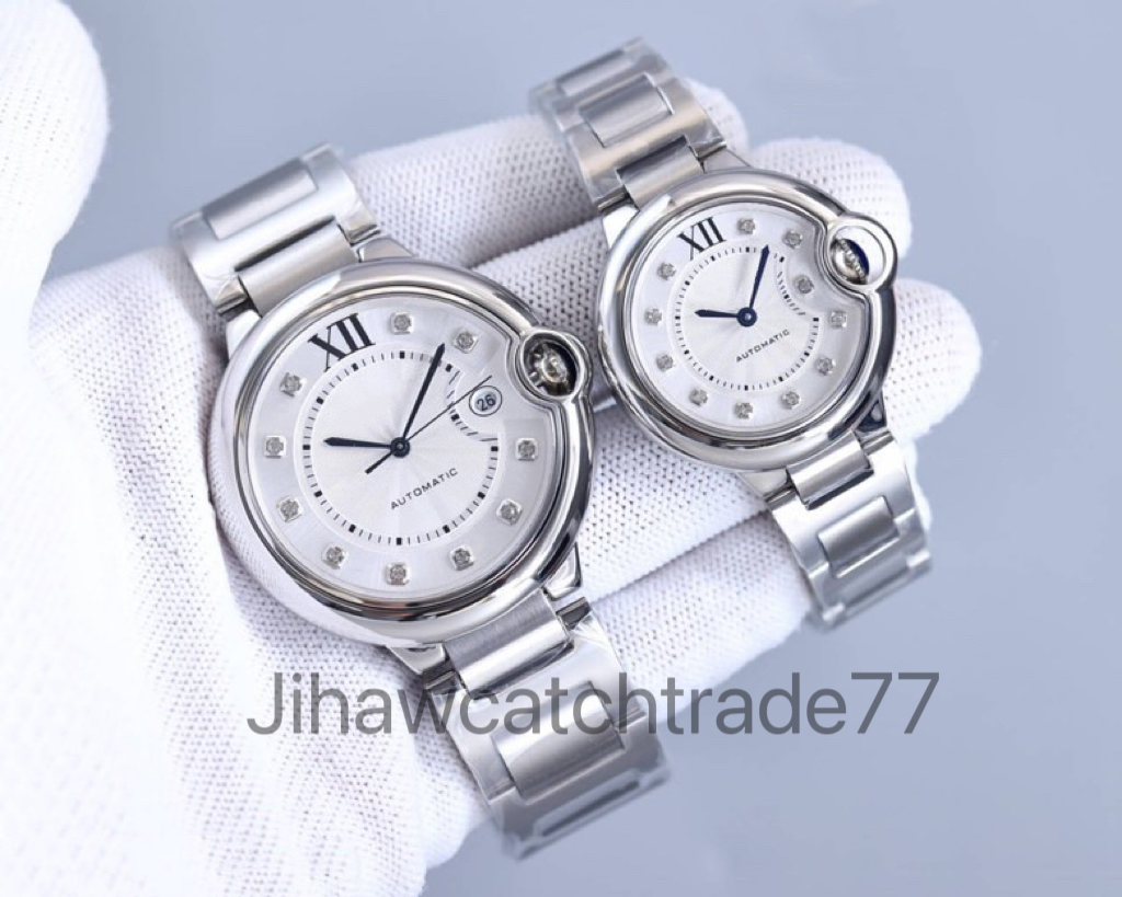 Herren Uhren Neue Ballon Keramik Lünette Klassiker 42 mm automatisch mechanischer Bewegungsdesigner Uhren Armbanduhr mit B 643