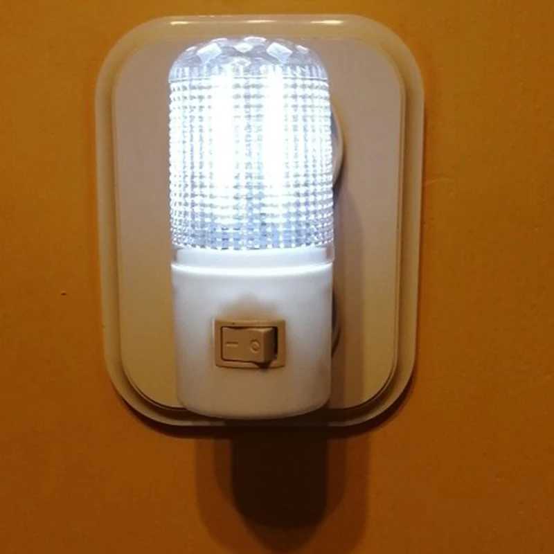 Luzes noturnas Lâmpada de emergência Lâmpada Casa LED Night Light Plug de cabeceira Lâmpada de cabeceira montada Energy End Eficiente 4 LEDS 3W YQ240207