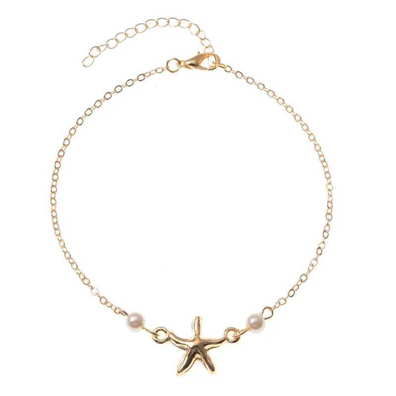 Ankiety Summer wiele modeli Boho Star Heart Anklet moda wielowarstwowa łańcuch stóp 2021 Kostka do kobiet Bransoletka Akcesoria plażowe Nowe YQ240208