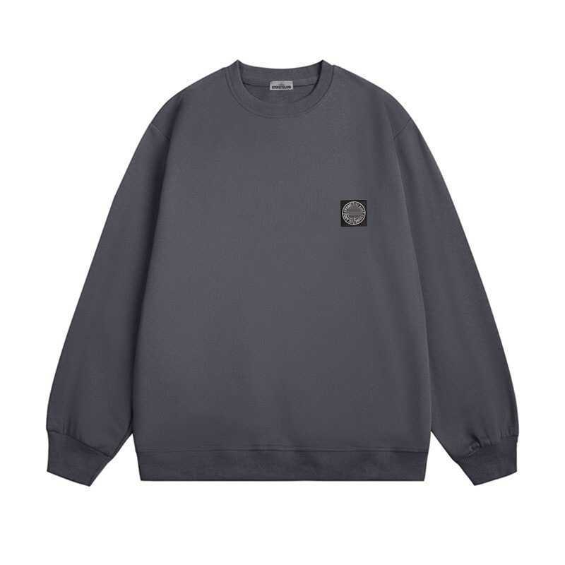 Felpe con cappuccio da uomo American Stone Autunnoinverno Classico ricamato Piccola etichetta Pullover Allentato Casual Maniche lunghe Maglione di velluto Isola