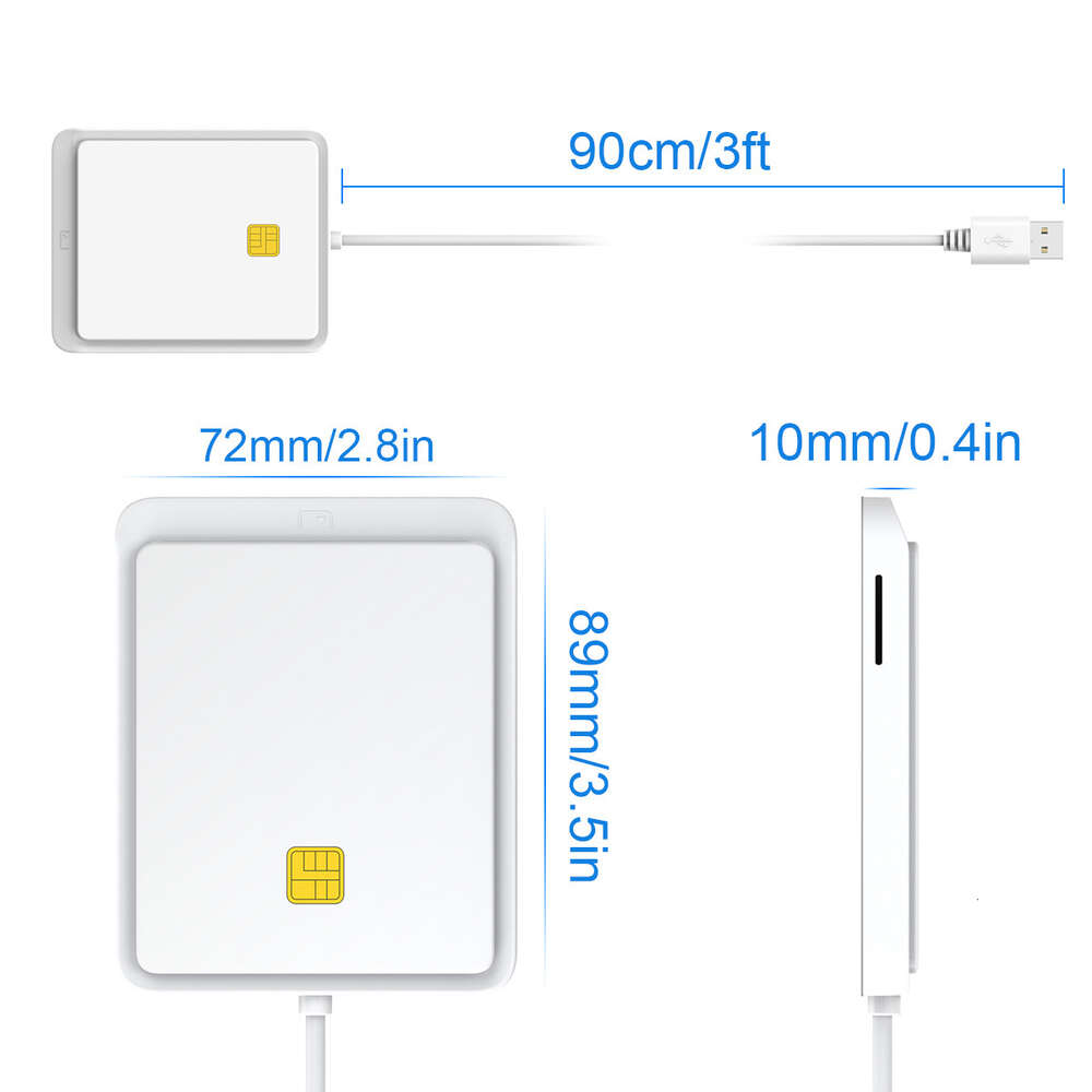 قارئ بطاقة ذكي ذكي USB 2.0 ID Bank الضمان الاجتماعي