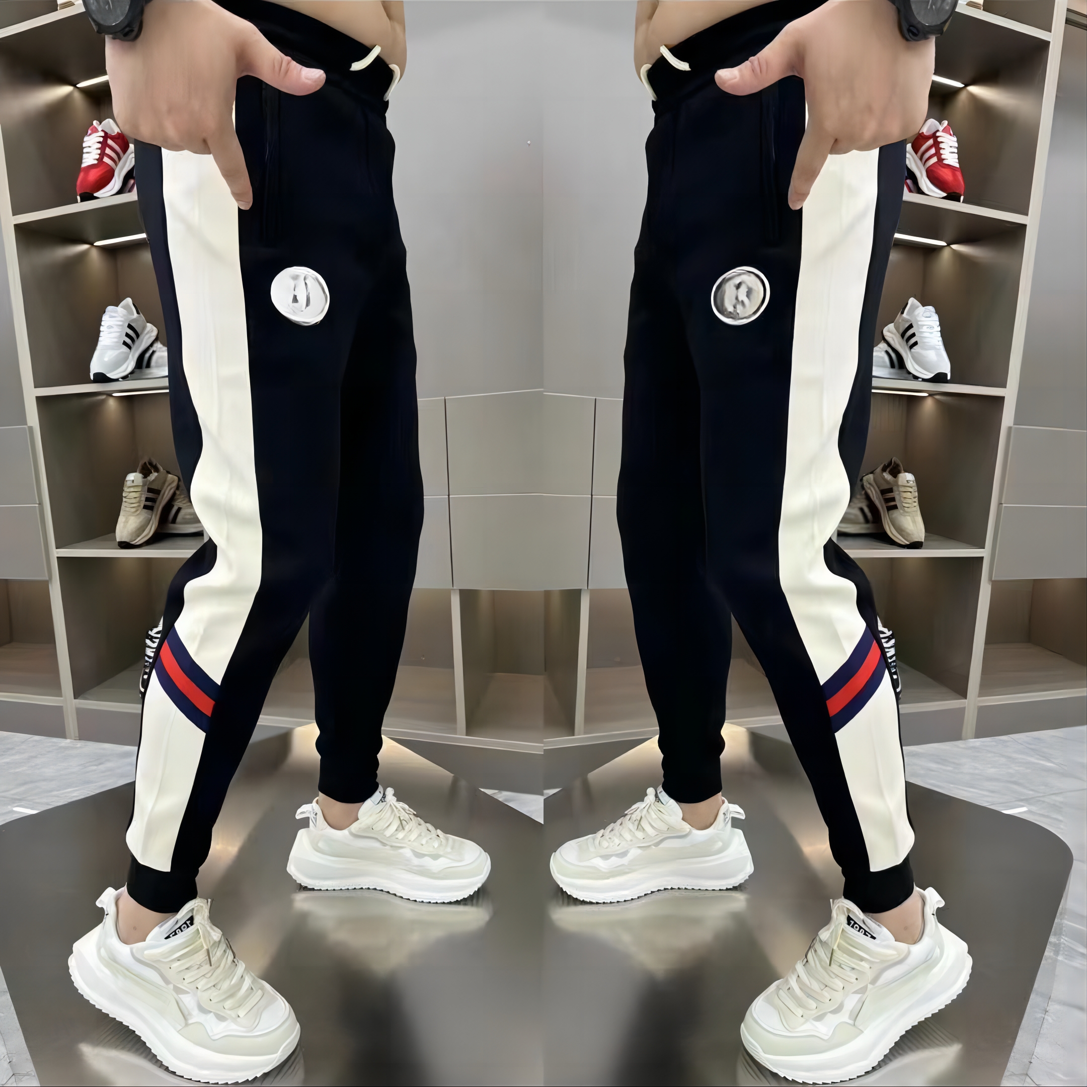 2024 Mens New Mens Pants designer pants mens trousers Gym Training Slim Trousers Male Running Sports Pants