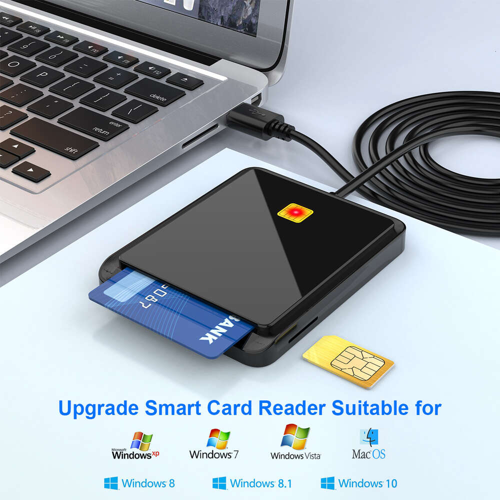 Smart Intelligent Card Reader USB 2.0 ID Bank Social Security