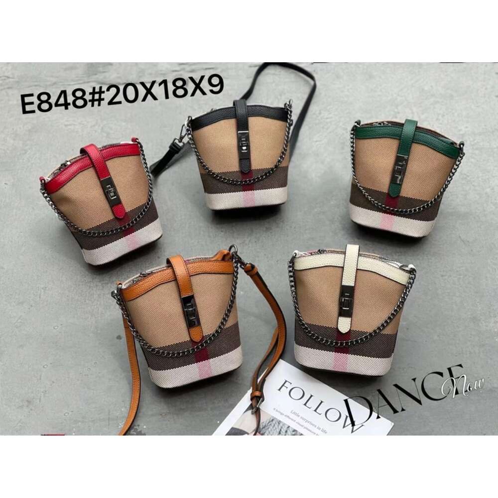 Fashionable Leather Crossbody Small for Women, Trendy 2022 New Cowhide Bucket Mini Phone Bag, Checkered Bag 75% factory direct sales