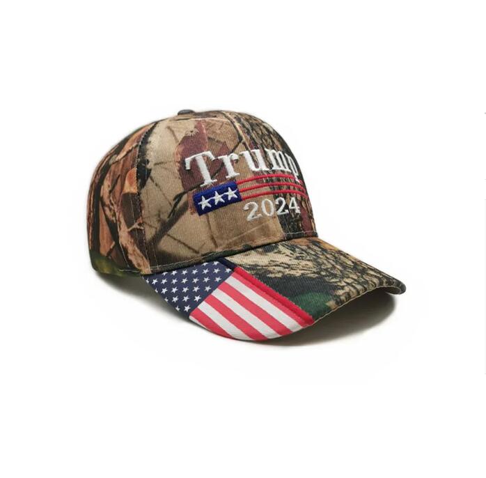 تطريز Donald Trump Baseball Caps 2024 الولايات المتحدة الأمريكية انتخابات الرئاسة الأمريكية تأخذ علم أمريكا مرة أخرى الأزياء مموهة القبعات القابلة للتعديل