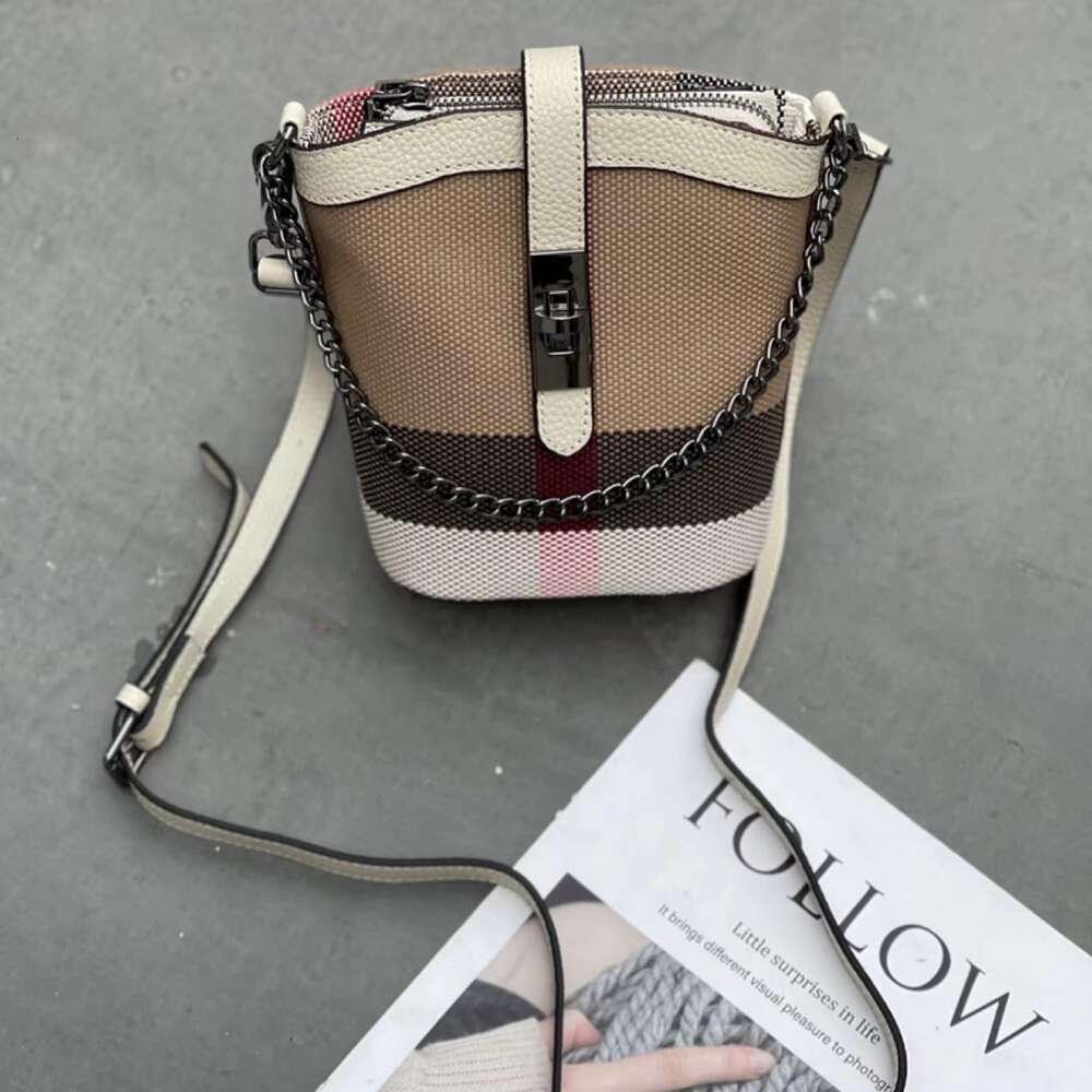 Moda couro crossbody pequeno para mulher, na moda 2022 novo balde de couro mini bolsa de telefone, saco xadrez 75% vendas diretas da fábrica