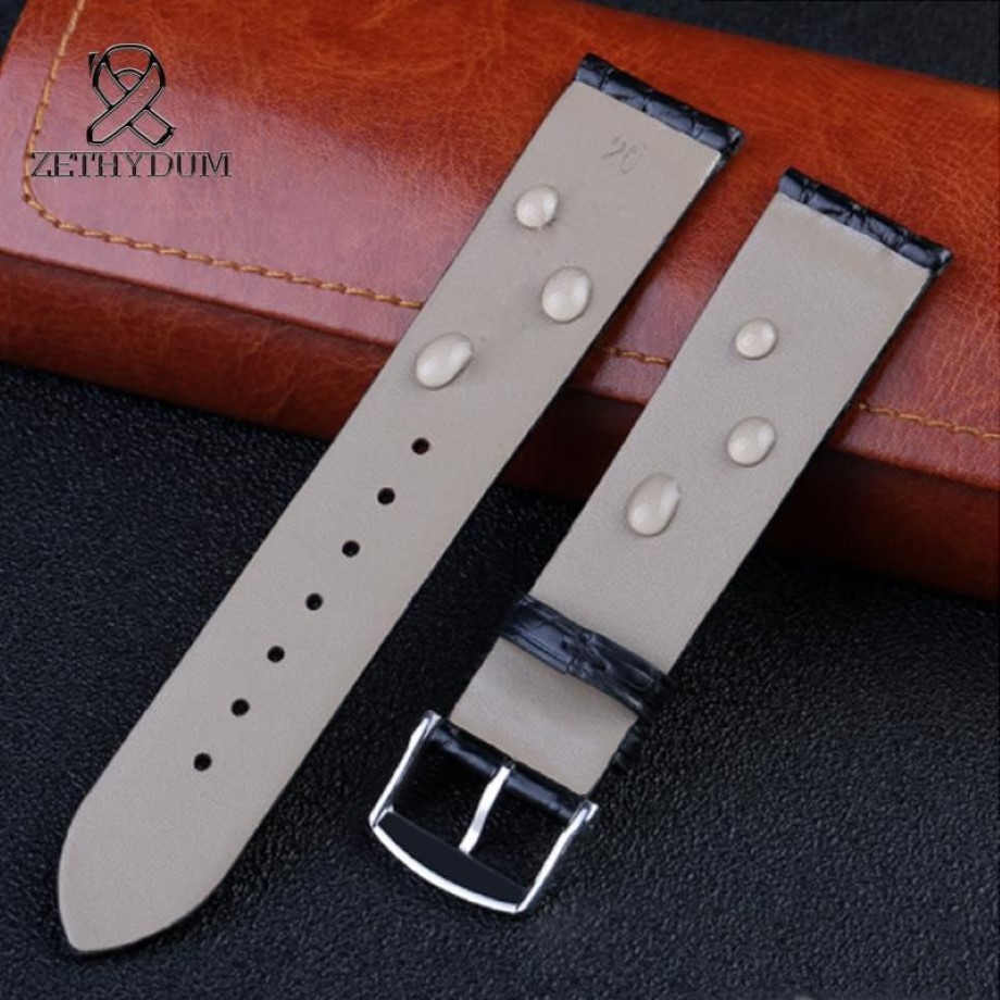 Watch Bands Genuine American Crocodile Skin Strap Alligator Leather Band Replacement Deployment 13mm 14mm 16mm 18mm 19mm 20mm238c