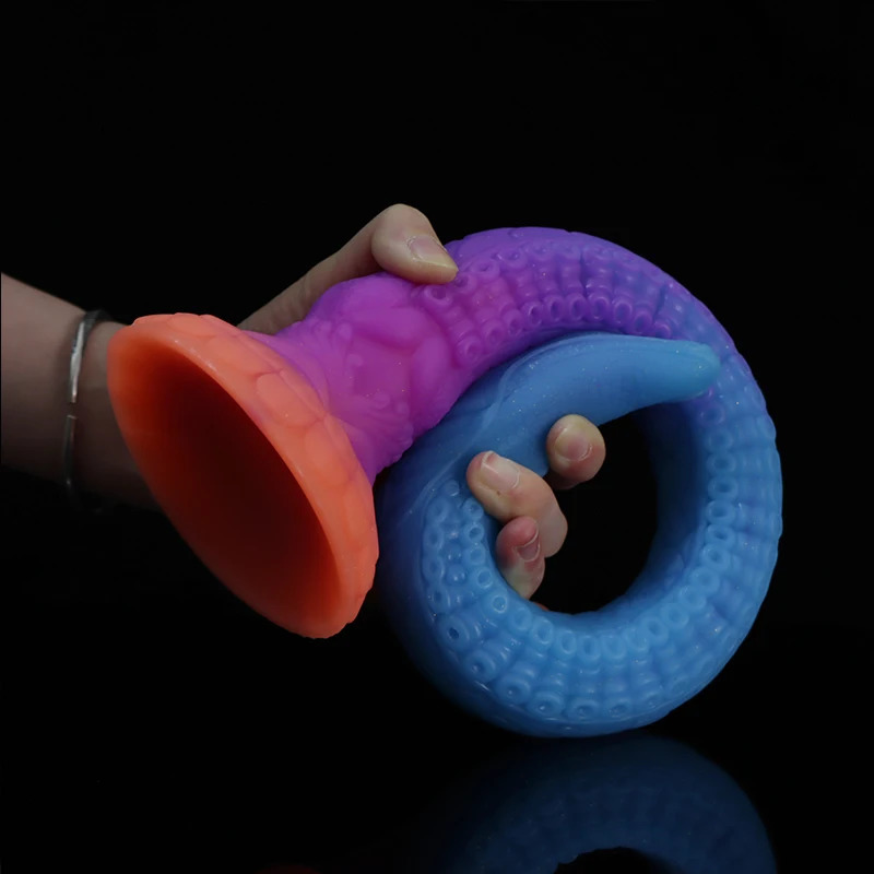 47 centimetri luminoso tentacolo dildo plug anale lungo buttplug massaggiatore prostatico giocattoli del sesso le donne uomini drago 18 grande 240202