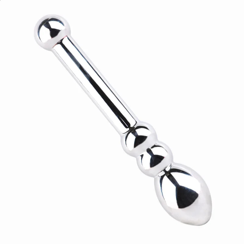 Long Stainless Steel Anal Plug Metal Double Head Dildo G Spot Wand Butt Prostate Massager Vaginal Stimulation Sex Toys 240202