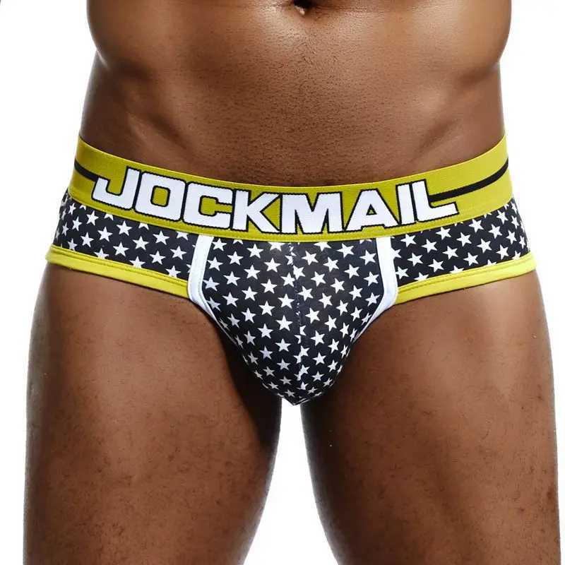 Cuecas JOCKMAIL Marca Cintura Baixa Sexy Homens Cuecas Briefs Gay Penis Bolsa Wonderjock Bikini Breve Calcinha Homem Pijamas Algodão YQ240214