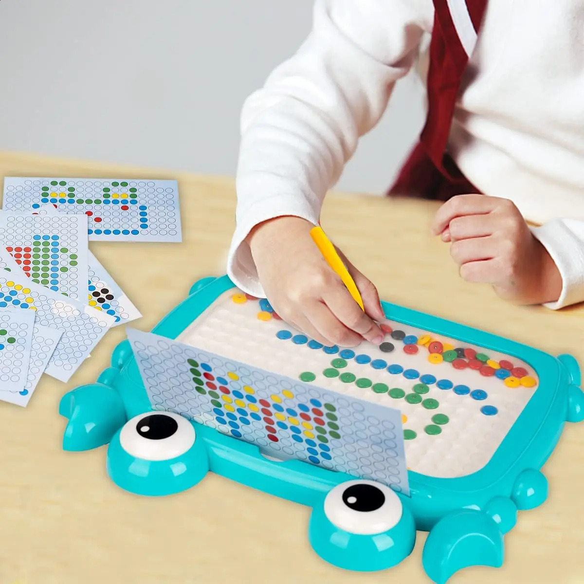 Magnetyczna deska kreślarska dla dzieci duże doodle z magnesami i piórem urocze krab Montessori Toys prezent 240131