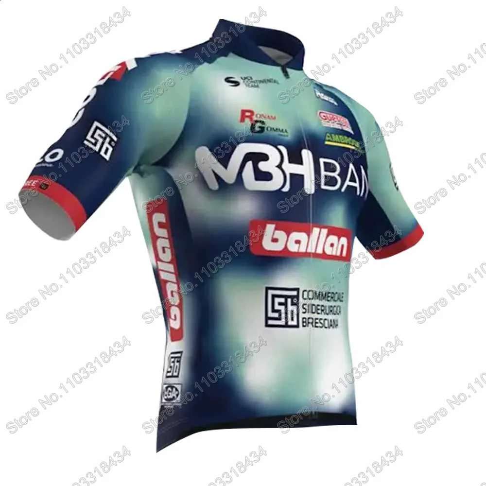 MBH Bank Colpack Ballan Maillot de cyclisme Pro Team Set Vêtements à manches courtes pour hommes Chemises de vélo de route Costume Cuissard à bretelles VTT 240202