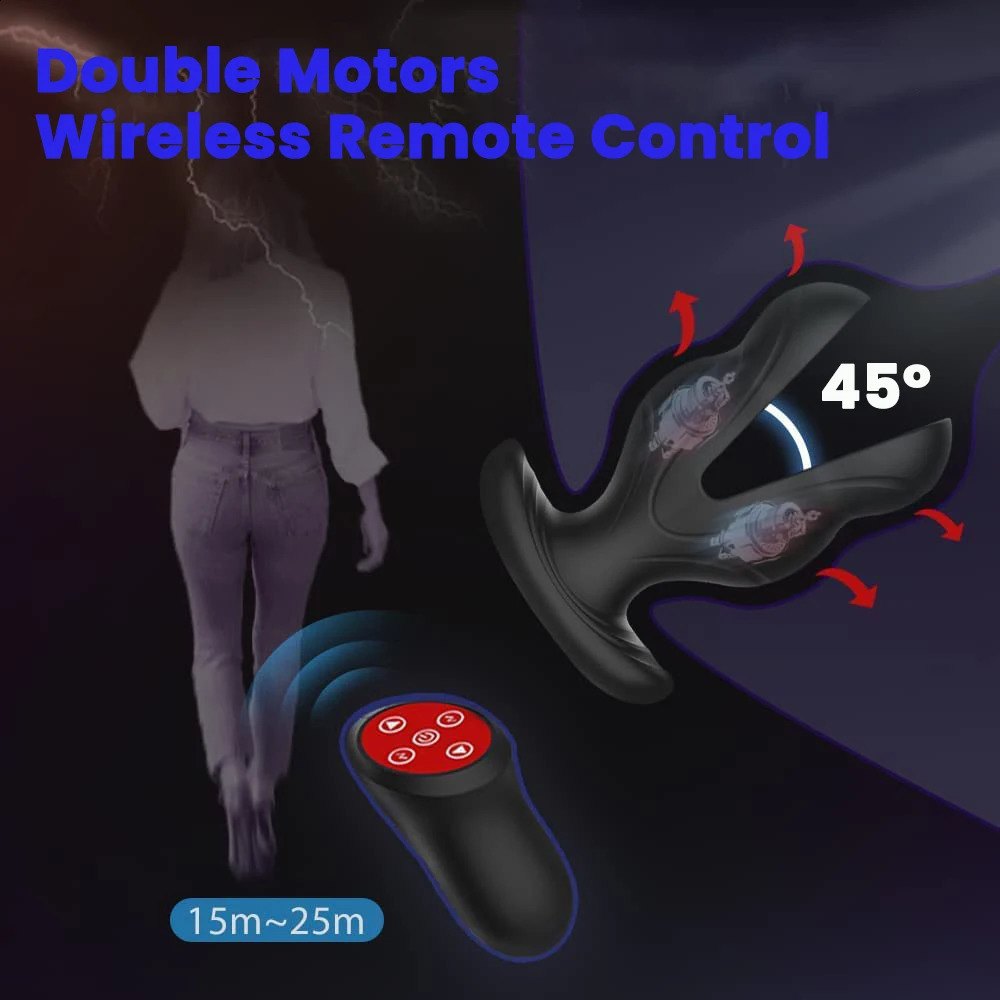 Expansion Plug Anal Vibrateur Pour Hommes Choc Électrique Sans Fil Télécommande Butt Prostate Masseur Sex Toys Adulte Gay 240202