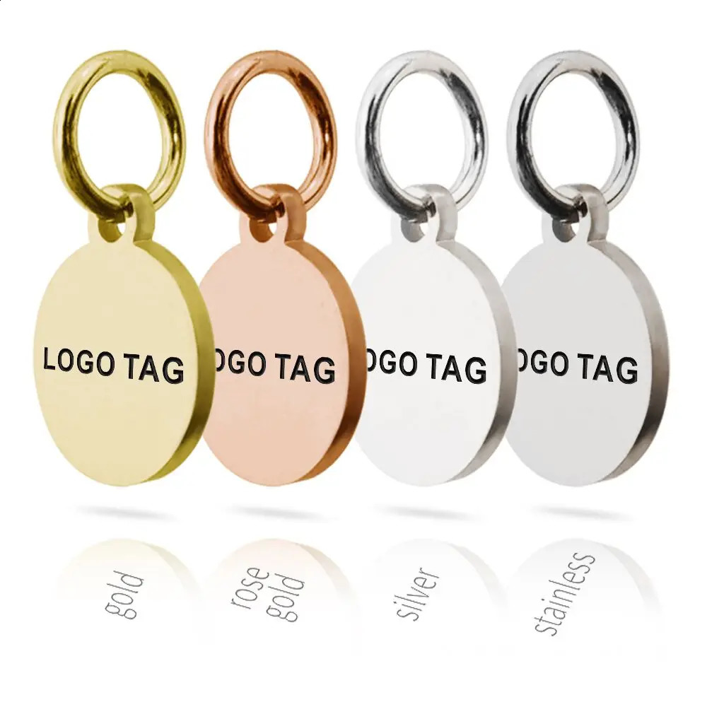 MYLONGINGCHARM 10mm Laser Engraved Tag Custom Tags Stainless Steel Engravable Charms Necklace Tags 240202