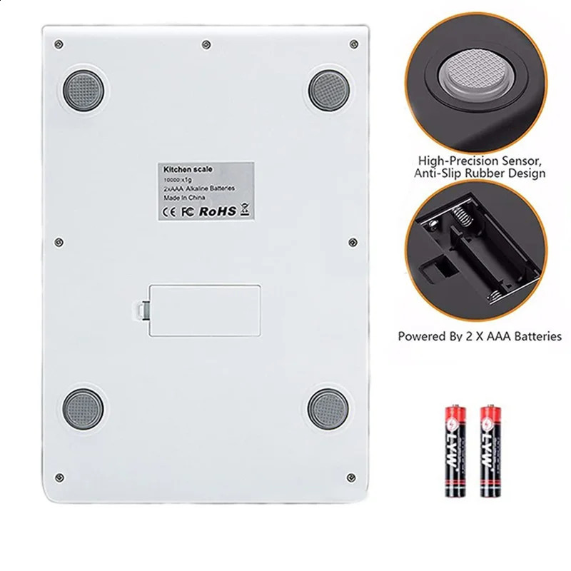 Keuken Elektronische Digitale Weegschaal 15Kg1g Weegt Voedsel Koken Bakken Koffie Balans Smart Rvs Schaal Gram 240129