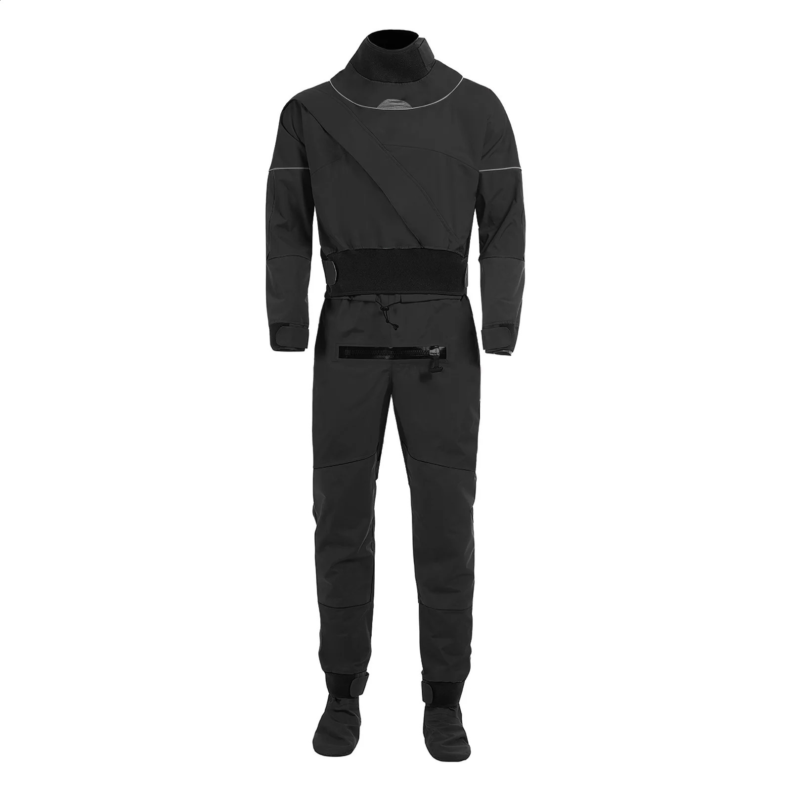 Combinaison sèche de Kayak pour hommes, combinaison étanche en tissu imperméable avec Latex sur le cou et le poignet, bateau de rivière d'eau blanche en attente 240131