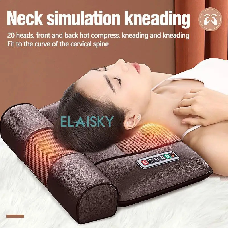 Massage Mattress Electric 110V220V Vibrating Heating Infrared Massager Cushion For Neck Back Foot Full Body Pain Stress Relief 240118