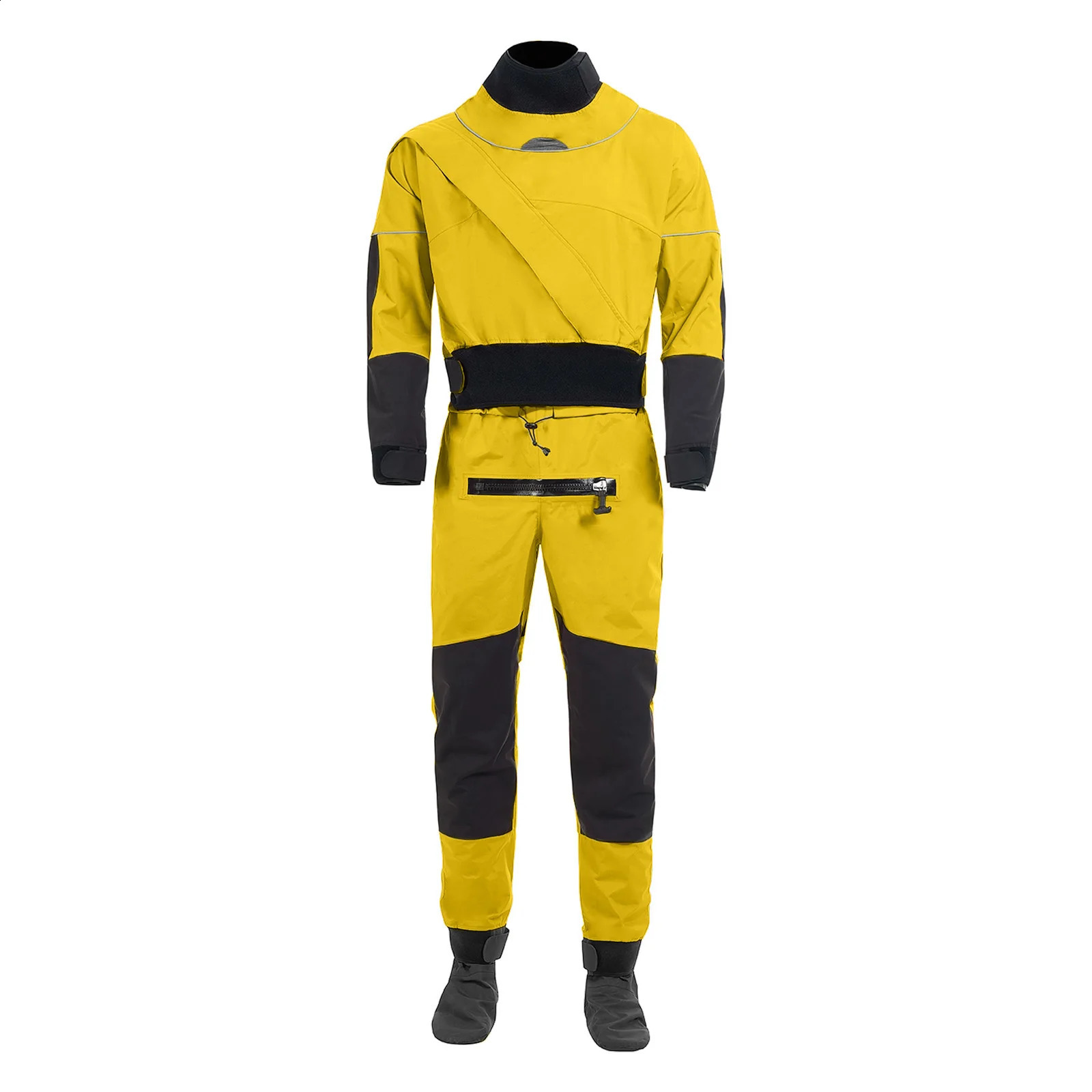 Combinaison sèche de Kayak pour hommes, combinaison étanche en tissu imperméable avec Latex sur le cou et le poignet, bateau de rivière d'eau blanche en attente 240131