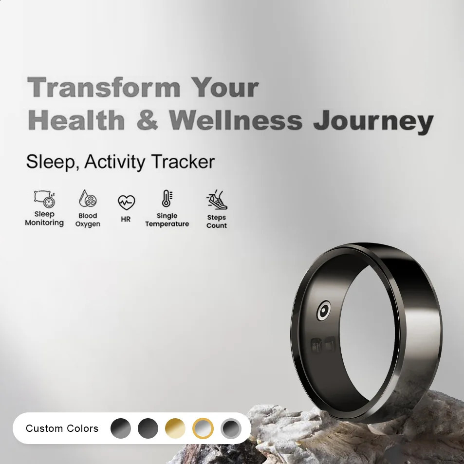 Смарт-кольцо R2, Bluetooth, цифровой мониторинг сердечного ритма, водонепроницаемый, кислород в крови, позиционирование для сна 240127
